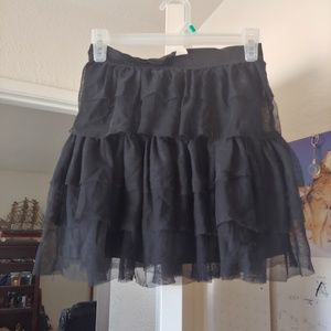 Black lace skirt
